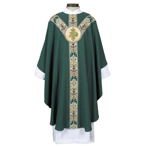 Coronation Collection Semi-Gothic Green Chasuble