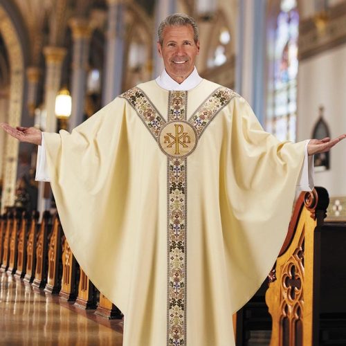 Coronation Collection Semi-Gothic Ivory Chasuble