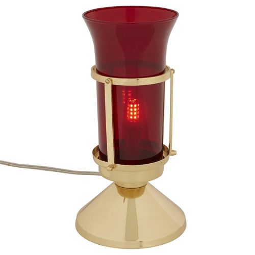 Electric Sanctuary Lamp with high polished brass base