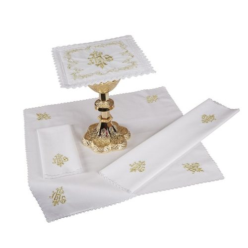 Embroidered IHS Altar Linen Gift Set