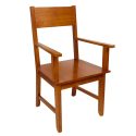 Engraved Cross Collection Church Altar Celebrant Chair (Walnut or Oak)