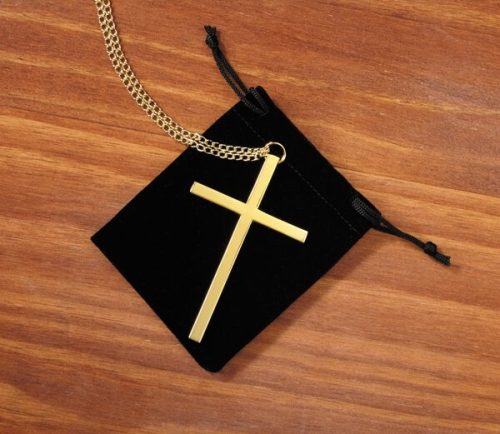 Gold Plate Clergy Pectoral Cross Pkg of 3