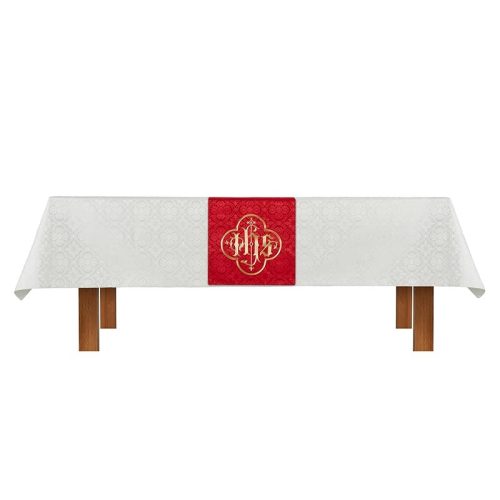 Ivory Red Cloth and Overlay Altar Parament