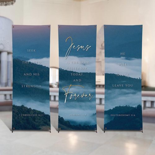 Jesus is the Same Church Banner Set of 3 for X-Stand