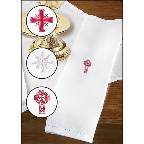 Lavabo Towel with Embroidered Designs Pkg of 3