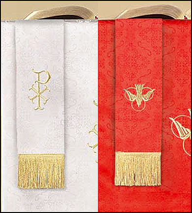 Reversible Bookmark with Dove Parament