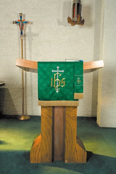 Maltese Jacquard Green Bible Bookmark