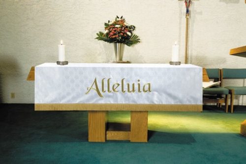 Maltese Jacquard White Altar Frontal