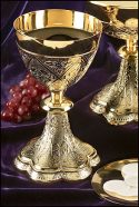 Embossed Vines Chalice and Paten