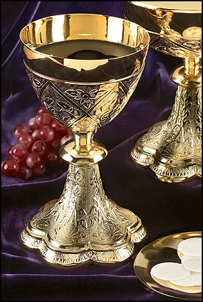 Embossed Vines Chalice and Paten