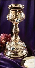 Ornate Cross Chalice with Paten