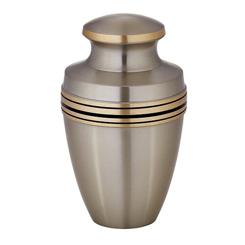 Two Tone Brass Gold Cremation Urn