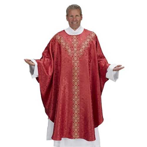 Monreale Collection Semi-Gothic Red Chasuble