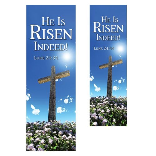 New Life Series Easter Church Banner - He is Risen