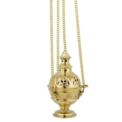 Ornate Hanging Church Censer with Chain