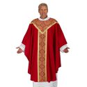 Printed Orphrey Red Chasuble