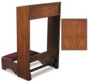 Padded Church Kneeler With Silk Screened Cross