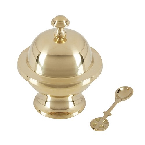 Round Incense Boat with Spoon