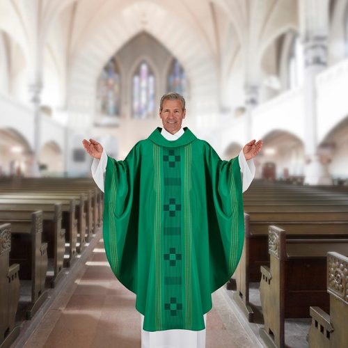 Treviso Collection Green Chasuble