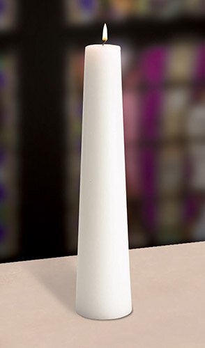 White Conical Christ Candle 6 Pkg