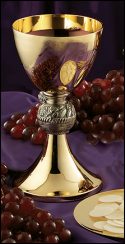 loaves and fishes chalice Gold Brass