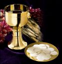 modern chalice and paten with matte finish
