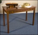 Communion Table This Do In Remembrance of Me Maple