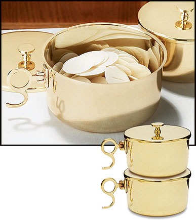 600 Host Brass Stacking Ciboria with Lid
