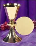 ornate node chalice and paten