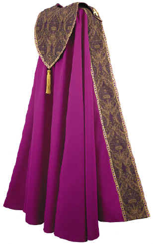 Bishop Clergy Cope Royal Purple Tapesty
