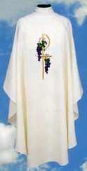 Chi Rho Grapes Clergy Chasuble Vestments