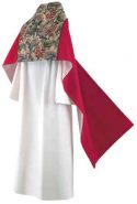 Clergy Humeral Veil Red with Floral Tapstry