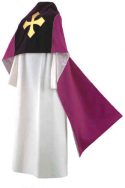 Clergy Humeral Veil Royal Purple with Gold Maltese Cross