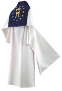 Clergy Humeral Veil White with Mary Queen of Universe