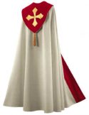 Cream with Red Trim Bishop Clergy Cope