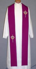 Cross and Crown Clergy Overlay Stole