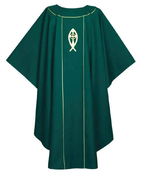 Fish and Cross Clergy Chasuble Vestment