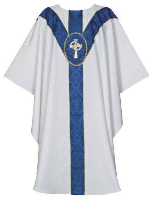 Wedding Rings and Cross Chasuble Vestment